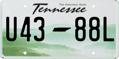 TN license plate U4388L