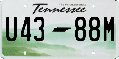 TN license plate U4388M