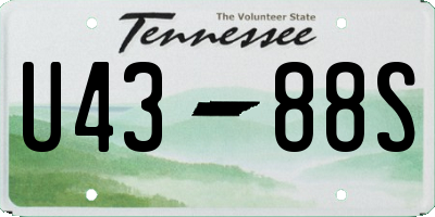 TN license plate U4388S