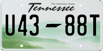 TN license plate U4388T