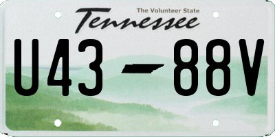 TN license plate U4388V