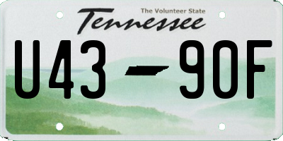 TN license plate U4390F