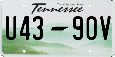 TN license plate U4390V