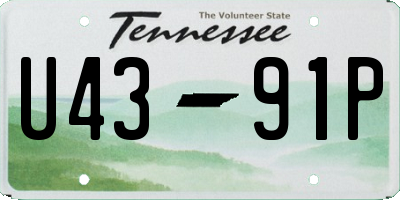 TN license plate U4391P