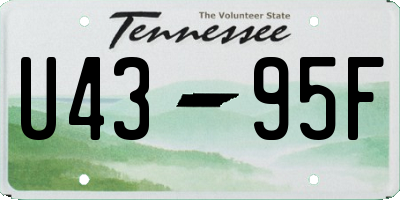 TN license plate U4395F