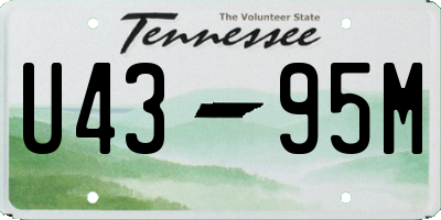 TN license plate U4395M