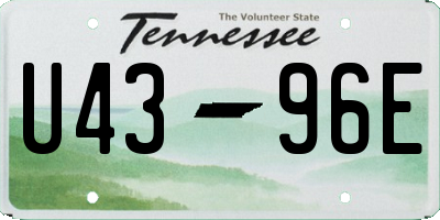 TN license plate U4396E