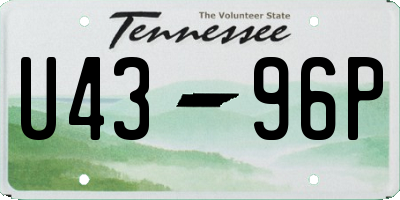 TN license plate U4396P