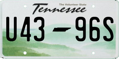 TN license plate U4396S