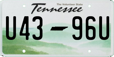 TN license plate U4396U