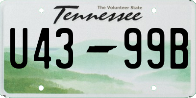 TN license plate U4399B