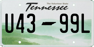 TN license plate U4399L