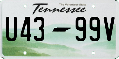 TN license plate U4399V