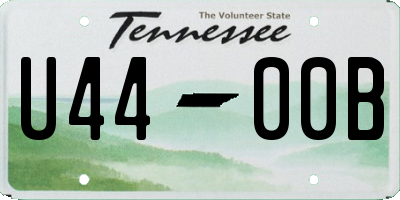 TN license plate U4400B