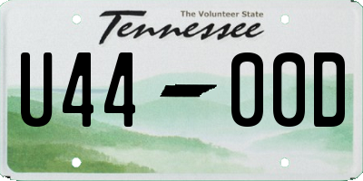 TN license plate U4400D