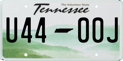 TN license plate U4400J