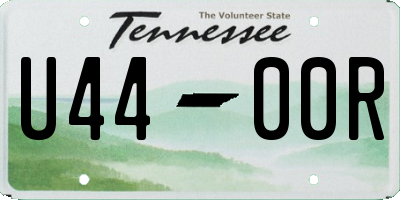 TN license plate U4400R