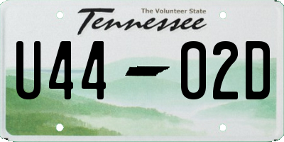 TN license plate U4402D