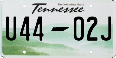 TN license plate U4402J