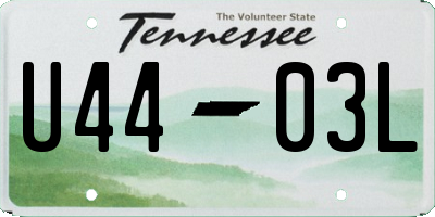 TN license plate U4403L