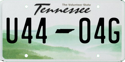 TN license plate U4404G