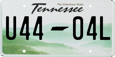TN license plate U4404L