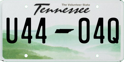 TN license plate U4404Q