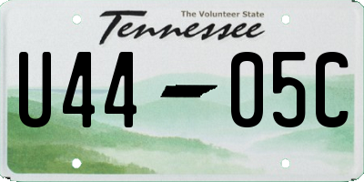 TN license plate U4405C
