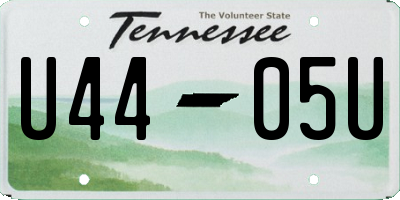 TN license plate U4405U