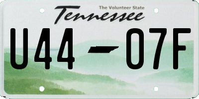TN license plate U4407F
