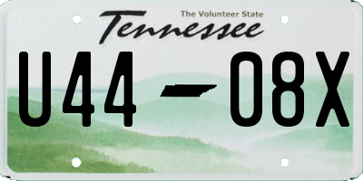 TN license plate U4408X