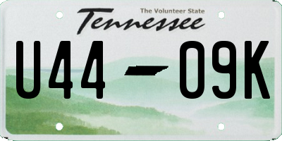 TN license plate U4409K