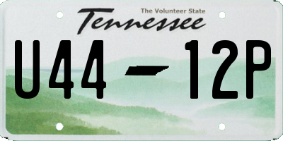 TN license plate U4412P