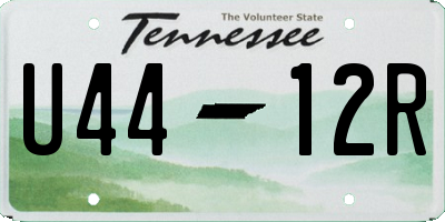 TN license plate U4412R