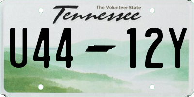 TN license plate U4412Y