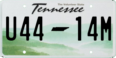 TN license plate U4414M