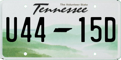 TN license plate U4415D