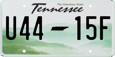 TN license plate U4415F