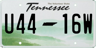 TN license plate U4416W