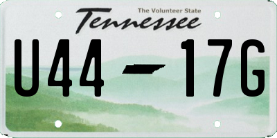TN license plate U4417G