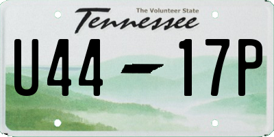 TN license plate U4417P