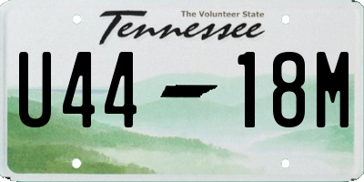 TN license plate U4418M