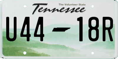 TN license plate U4418R