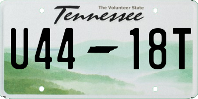 TN license plate U4418T