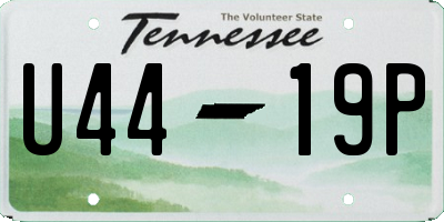 TN license plate U4419P