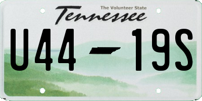 TN license plate U4419S