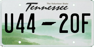 TN license plate U4420F