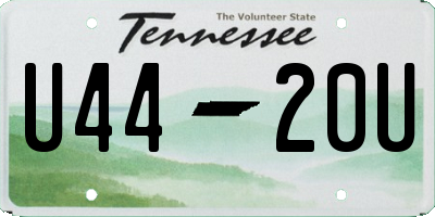 TN license plate U4420U