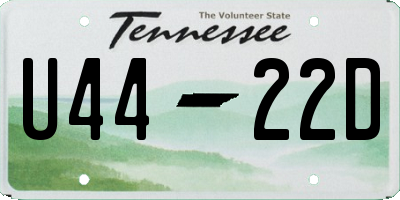 TN license plate U4422D