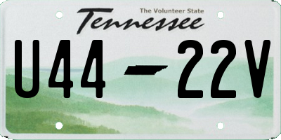 TN license plate U4422V
